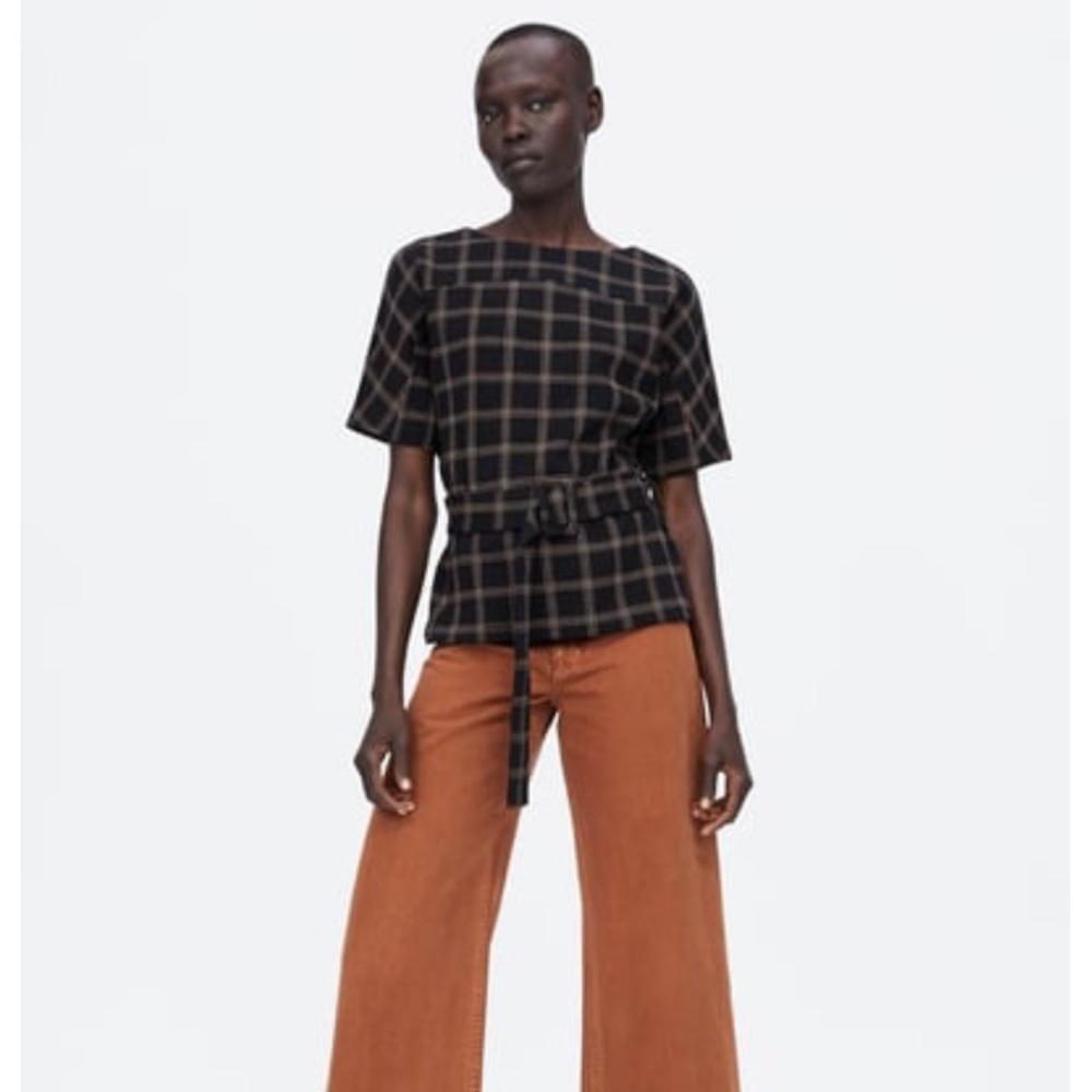 Zara Checker Top L
